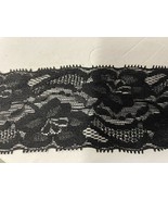 2 yards black double scalloped stretch lace trim 2.5” lingerie headband ... - $7.70 CAD