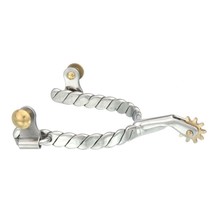 Kelly Mens Silver Star Rope Design Spurs - $34.64