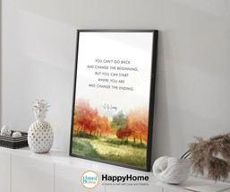 C.S. Lewis Quote Wall Art Start Where You Are Motivation Inspiration Art -P630 - $24.65+