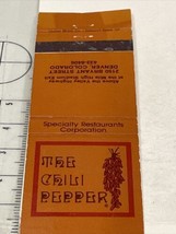 Vintage Matchbook Cover The Chili Pepper Restaurant  Denver, CO  gmg  Unstruck - £9.86 GBP