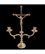 12&quot; Vintage Sacred Candlestick Holder Religious Prayer Catholic Candle H... - $82.06 CAD