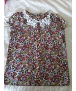 TU blusa tunica top manica corta floreale molto carina età 11 anni 146 cm - £5.05 GBP