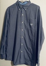 Chaps Ralph Lauren Men Long Sleeve Navy/plaid Button Down Shirt - Size Large LG - £12.36 GBP