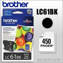 2pks) Brother - LC61BK Standard-Yield Ink Cartridge - Black - £30.42 GBP