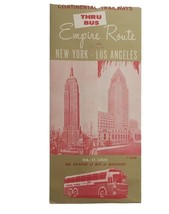 New York To Los Angeles Empire Bus Route Brochure/Pamphlet 1963 - $9.61