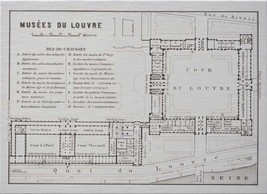 Wall Art Print At the Louvre Blueprint 40x29 29x40 White - £298.64 GBP