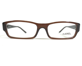 Chanel Eyeglasses Frames 3105 c.538 Clear Brown Silver Rectangular 53-16-130 - $280.29