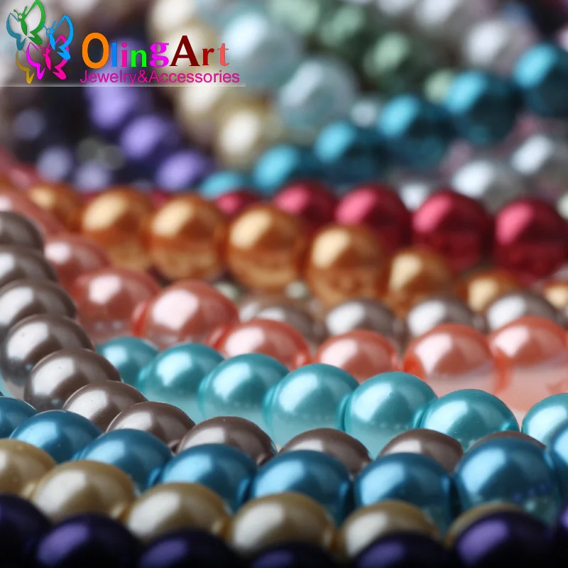 House Home  4/6/8/10MM GlA A Pearls Multicolor A DIY Bracelet Earrings Bead Chok - £19.81 GBP