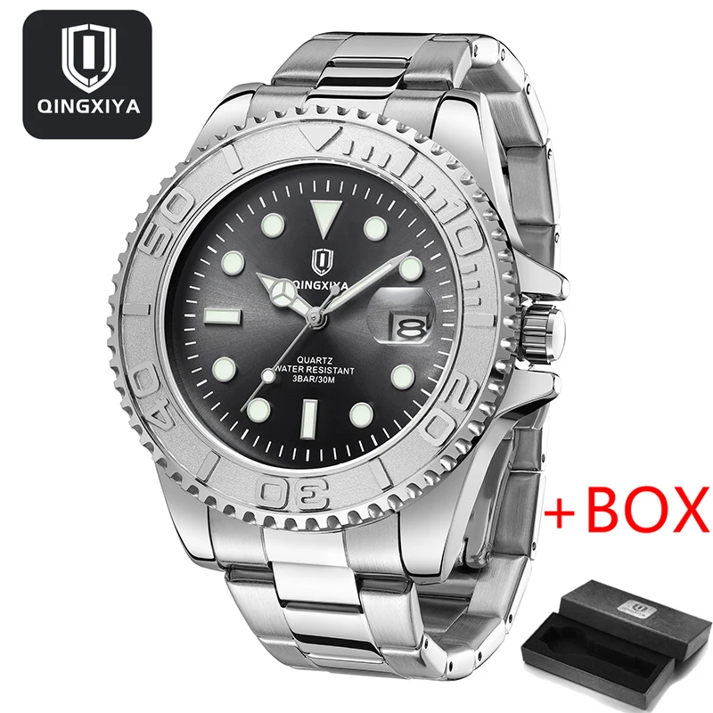 Mens quartz watches top brand luxury stainless steel waterproof luminous date men watch thumb200