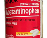 Extra Strength Acetaminophen 500 mg., 1,000 Caplets by MAJOR NEW/SEALED - $25.00
