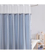 Croscill Coastal Stripe Fabric Shower Curtain 72x72&quot; Guestroom Bathroom ... - £24.84 GBP