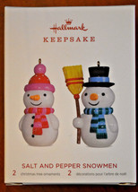 Hallmark: Salt and Pepper Snowmen - Set of 2 - Limited 2018 Keepsake Ornament - £18.62 GBP
