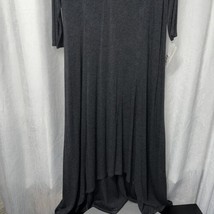 Chico&#39;s Women&#39;s Dress Maxi Hi-Low Hem Charcoal Gray Size 3 / 16 - £22.52 GBP