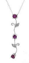 AFJewels 10k White Gold Genuine Ruby and Diamond accent Floral Pendant - £87.81 GBP