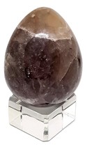 Smoky Quartz  Pure Crystal Yoni Egg Personal Kegel  55 X 44mm 135gm SQE11 &amp; Bag - £55.63 GBP