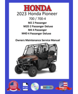2023 Honda Pioneer 700 / 700-4 / 1000 M6D SXS Owners Service Manual - $17.95