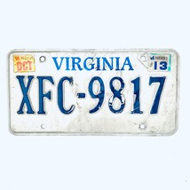 2013 United States Virginia Base Passenger License Plate XFC-9817 - $14.92 CAD