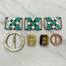 Mixed Lot Concho Slide Belt Buckle Set of 6 - £7.90 GBP