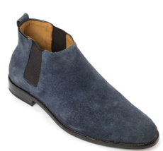 Hand made Men Navy Blue High Ankle Chukka Suede Genuine Leather Boots  US 7-16 - $156.79