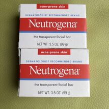 2 Neutrogena Glycerin Rich Facial Cleansing Bar For Acne-Prone Skin - 3.5oz - $4.94