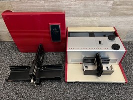 Kodak 300 Vintage Red Slide Projector w/ Extra Slide Tray ~ Tested Working! - $48.37