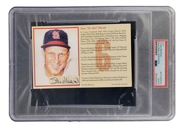 Stan Musial Signed In Black Slabbed 4x6 St. Louis Cardinals Postcard PSA/DNA - £91.42 GBP