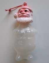 Santa Claus St Nick Christmas Candy Container Ornament Hong Kong Vintage Plastic - £14.48 GBP