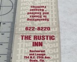 Vintage Matchbook Cover The Rustic Inn Ocala, FL  Restaurant Lounge gmg ... - £9.79 GBP