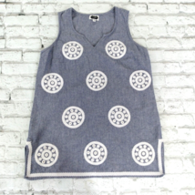 Mudpie Top Womens Small 4-6 Blue Chambray Embroidered Sleeveless Gigi Tu... - £19.09 GBP