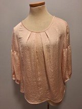 NWT Talbots Size 6 Light Peachy Pink Washable Polyester Blouse - $14.84