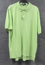 Polo Ralph Lauren Shirt Mens XL Lime Green SS Golf Polo Blue Pony Cotton - $26.97