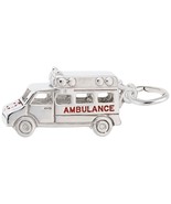 Three-Dimensional Sterling Silver Ambulance Charm - £37.92 GBP