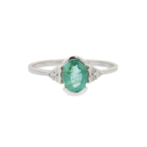 14K White Gold Emerald Ring - £380.49 GBP