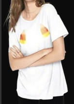 Victoria’S Geheimnis PINK Weiß Freundin T-Shirt Candy Corn Halloween S Nwt - £14.08 GBP