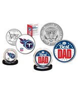 Best Dad - TENNESSEE TITANS 2-Coin US Set Quarter &amp; JFK Half Dollar NFL ... - $15.85