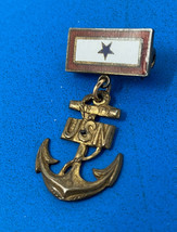 Lapel Pin - Blue Star U.S. Navy  Anchor, Vintage, Original - £28.66 GBP