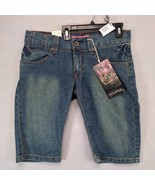 NWT Levi&#39;s Jeans Shorts Junior&#39;s 11 Vintage Y2K 2006 34x12&quot; Low Rise Hea... - $30.00