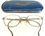 Vintage Wilson Eyeglasses Frames Silver Full Rim Square Cable Arms 47-22... - $69.98