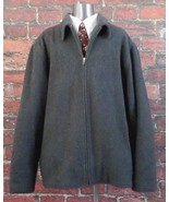 Gap Coat Jacket Men&#39;s L Large Wool Blend Full Zip Gray Quilted Lining - $64.92 CAD