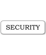 10 WHITE / BLACK SECURITY NAME BADGE ROUNDED CORNERS STRONG MAGNET FASTENER - €43,06 EUR