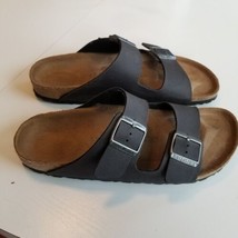 Birkenstock Arizona Slide Sandals, Black Leather, Women&#39;s 42 EU (US 10) - £67.24 GBP