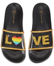 I.n.c. Pride Rainbow Love Slide Slippers  - Love, Size XL - £17.46 GBP