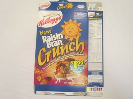 KELLOGG&#39;S Empty Cereal Box 1999 NEW! RAISIN BRAN CRUNCH [Z201c10] - £18.65 GBP
