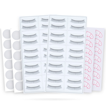 20 Pairs Practice Lashes for Eyelash Extensions Supplies Training Lashes Strips - £8.83 GBP