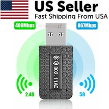 1300Mbps Usb3.0 Wireless Wifi Adapter Dongle Dual Band 5G/2.4G Desktop L... - £20.43 GBP