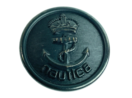 Nautica Black Metal Anchor Main Replacement Button .90" - £6.26 GBP