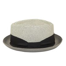 Men's Broner Summer Hat Woven Straw Style TRIPLE CROWN 84-703 Grey - $47.99