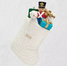 Hallmark 2018 Filled With Fun Toy Soldier Bear Presents Stocking Ornament - £15.99 GBP