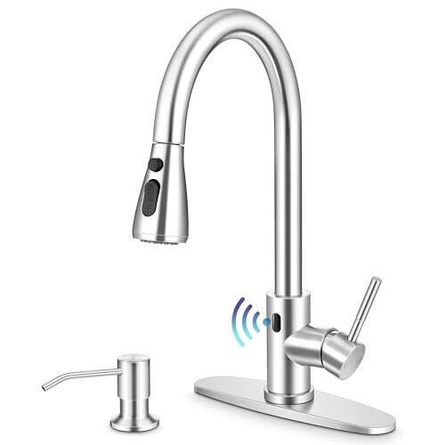 Stainless Steel Smart Activated Kitchen Faucet - $187.16