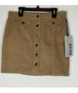 Blue Spice Full Button Down Corduroy A-Line Mini Skirt with Pockets Size 7 - $10.00